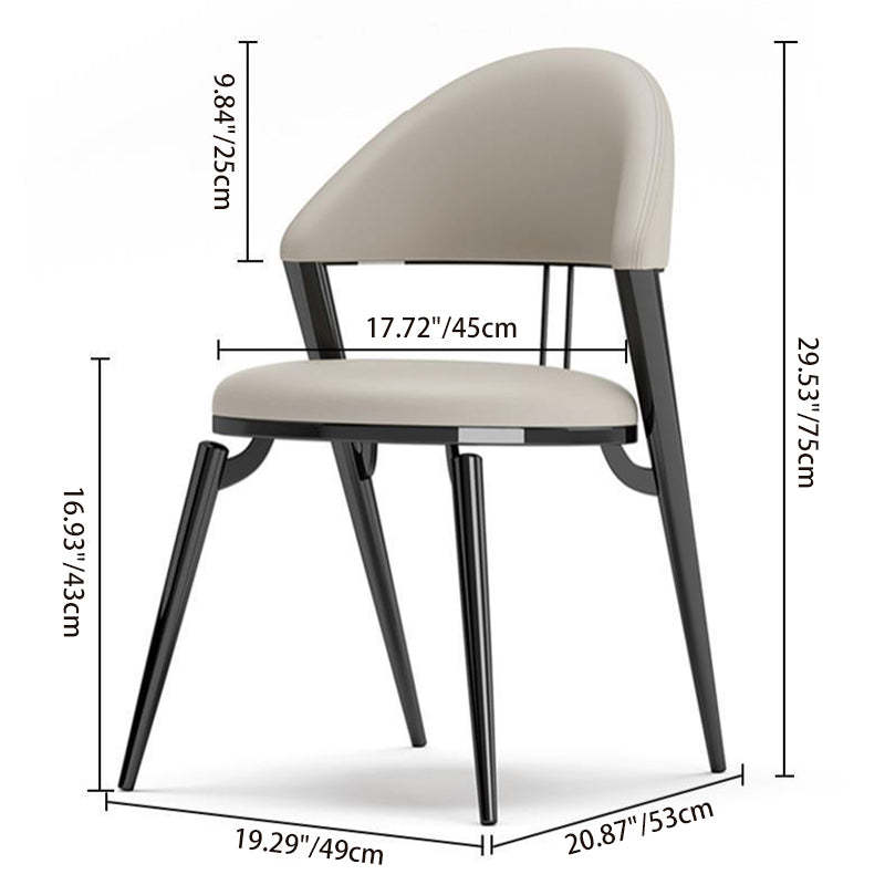 Modern Cushion Lambswool Titanium Dining Chair — Khaki