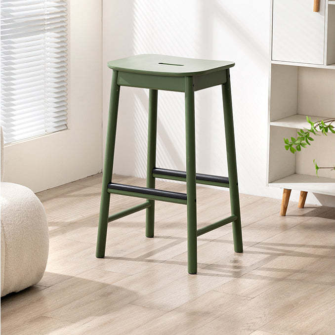 Minimalist Rectangular Birch Bar Stool