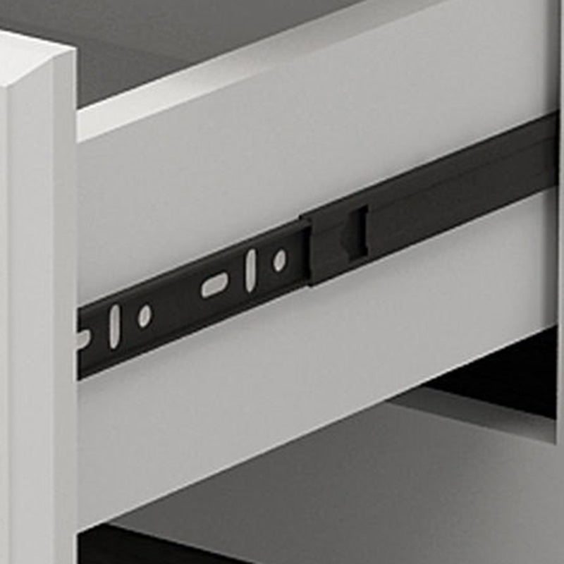 Minimalist Metal Rectangular Nightstand 2-Drawer