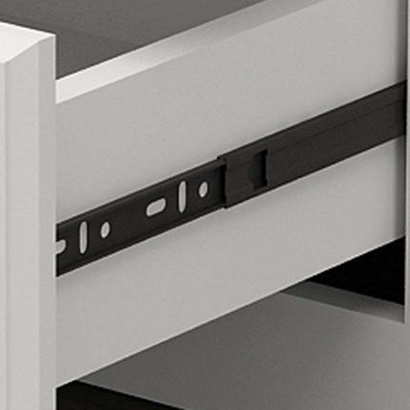 Minimalist Metal Rectangular Nightstand 2-Drawer