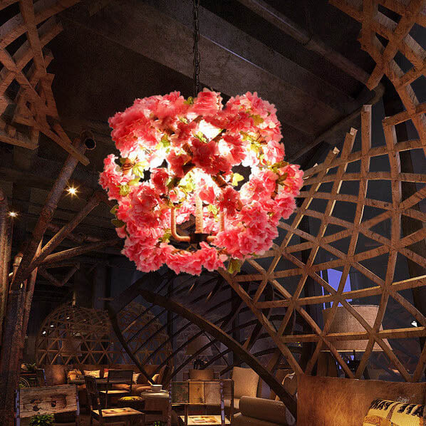 Industrial Vintage Greenery Cherry Blossom
