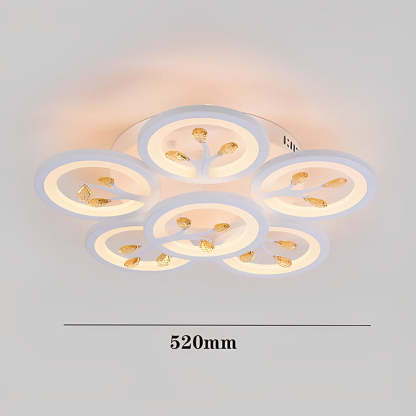 16-Light Flower Dimmable LED White Nordic Flush Mount Light