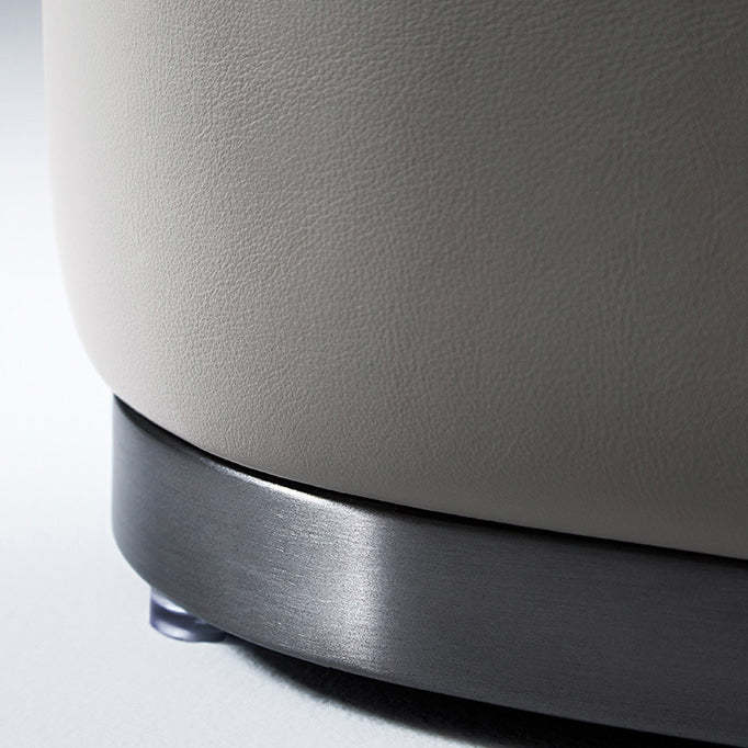 Minimalist Metal Leather Armchair