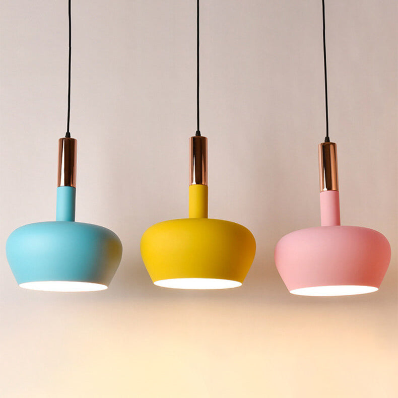Lighom creative macaron dome aluminum pendant lighting — Yellow / 220V-240V (UK/AU)