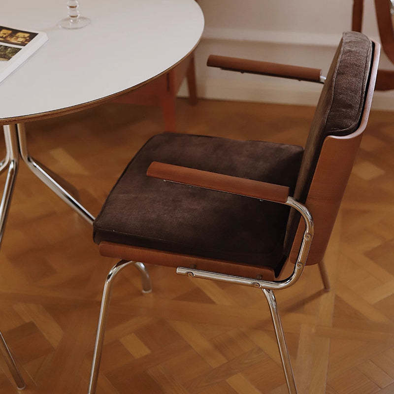 Vintage Wood Plated Iron Dining Chair