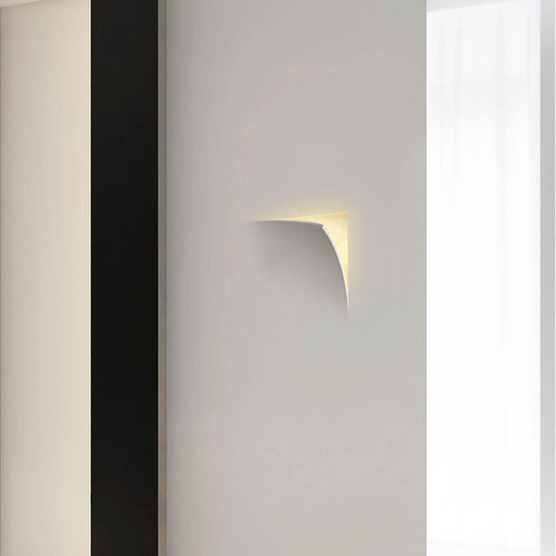Minimalist recessed plaster wall sconces in ceramic — 220V-240V (UK/AU