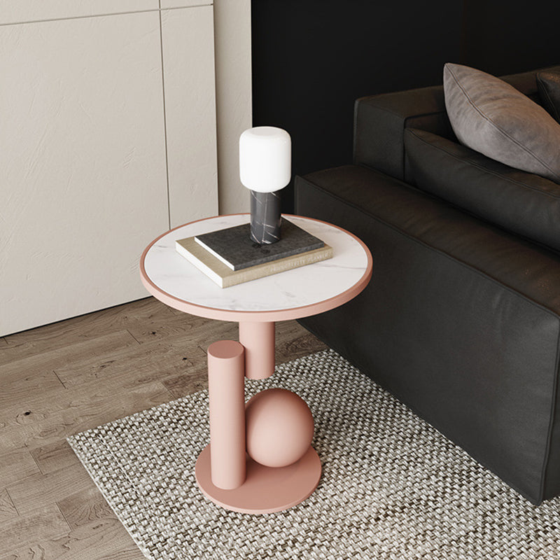 Scandinavian Cylinder Sintered Stone Side Table