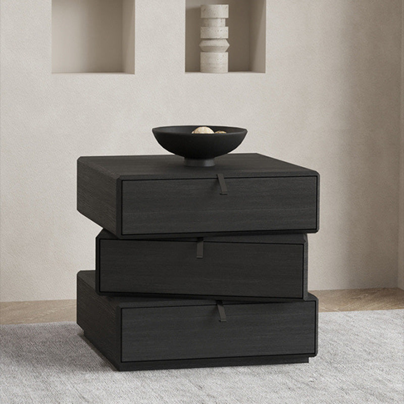 Nordic Wood Rotatable 3-Drawer Nightstand