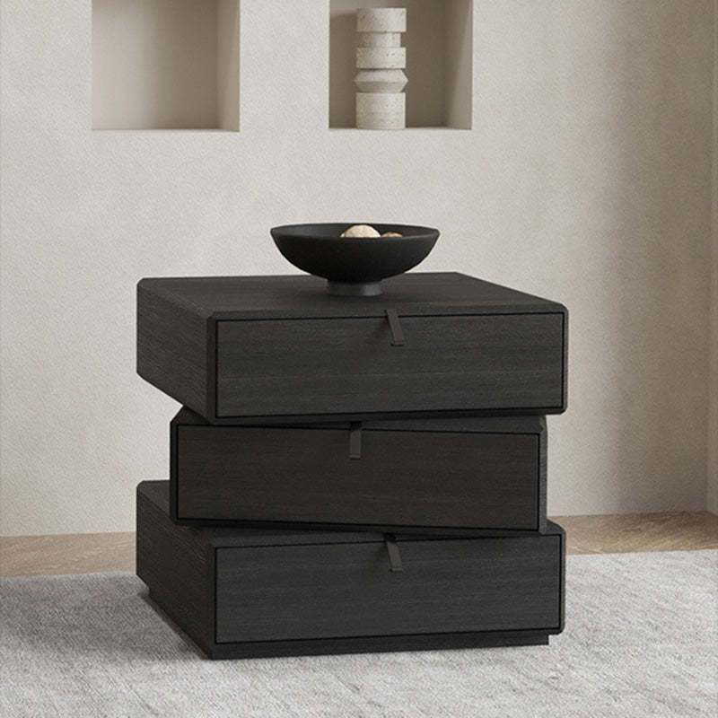 Nordic Wood Rotatable 3-Drawer Nightstand
