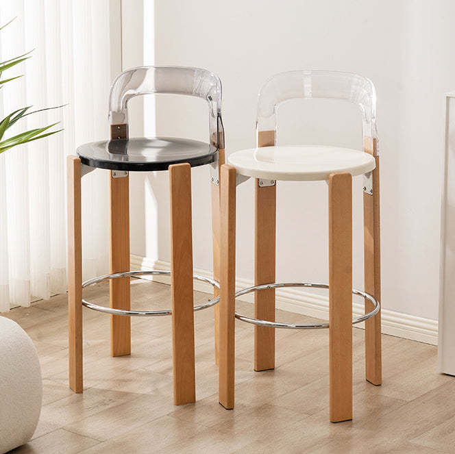 Minimalist Wood Armchair — Black / Orange