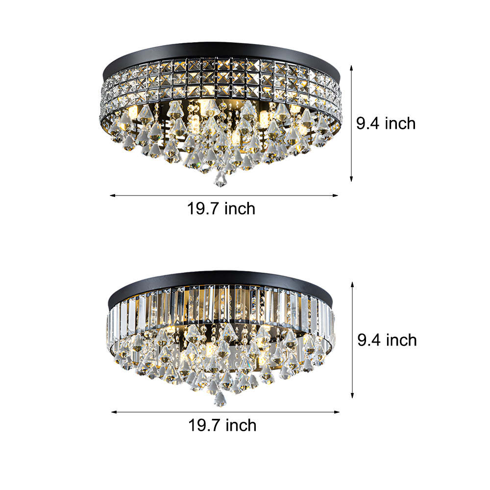 Round Crystal Pendant LED Ceiling Light