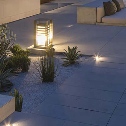 Solar Metal Square Outdoor LED Patio Floor Lamp
