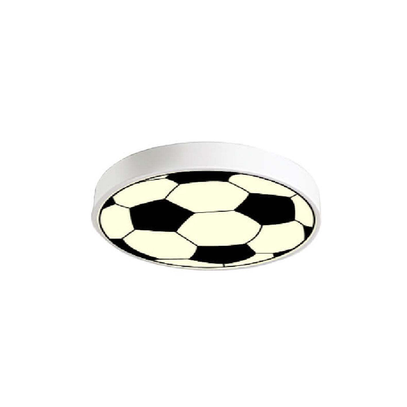 Cartoon Round Football LED Kids Flush Mount Light