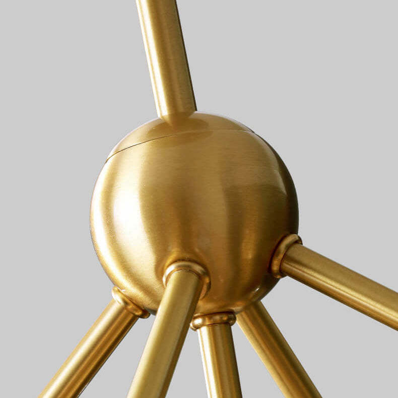 Minimalist All-Copper Branch Orb Ceiling Light