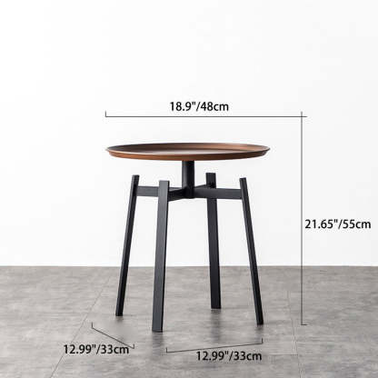 Minimalist Round Iron 4-Leg Coffee Table