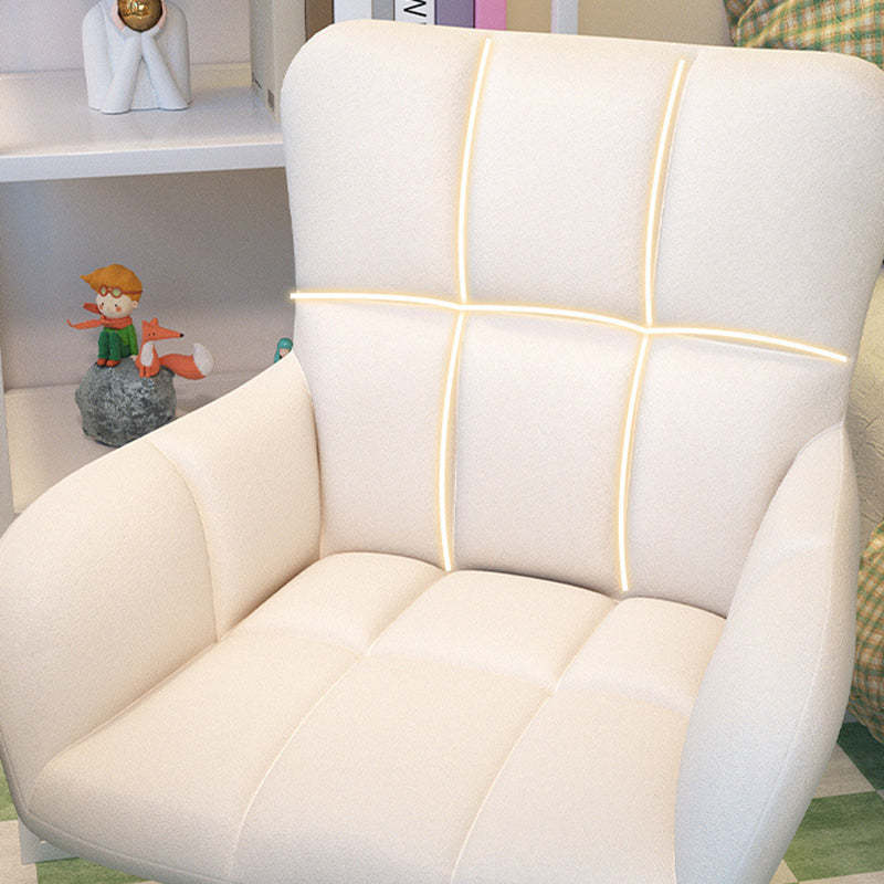 Minimalist Lattice Velvet Steel Desk Chair
