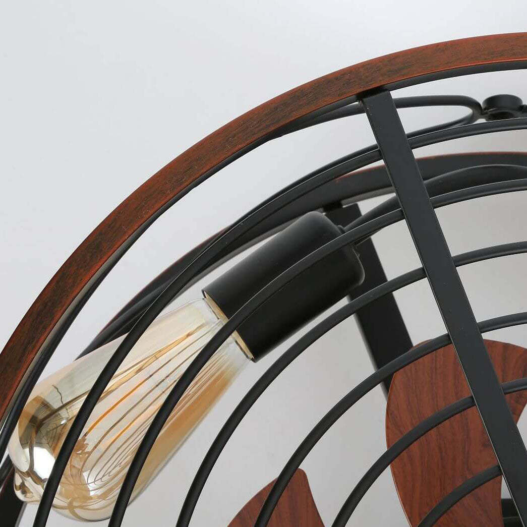 Nordic Industrial Flush Mount Ceiling Fan Light