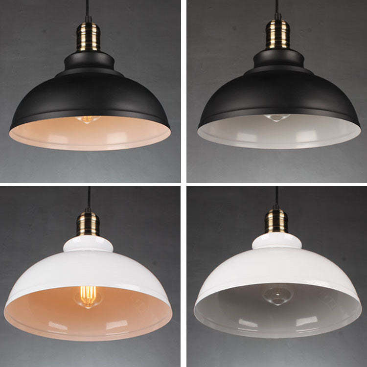 Industrial Dome Pot Lid Iron Pendant