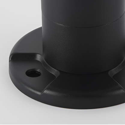Round Waterproof Light Control LED Black Modern Solar Outdoor Lights-Lighom