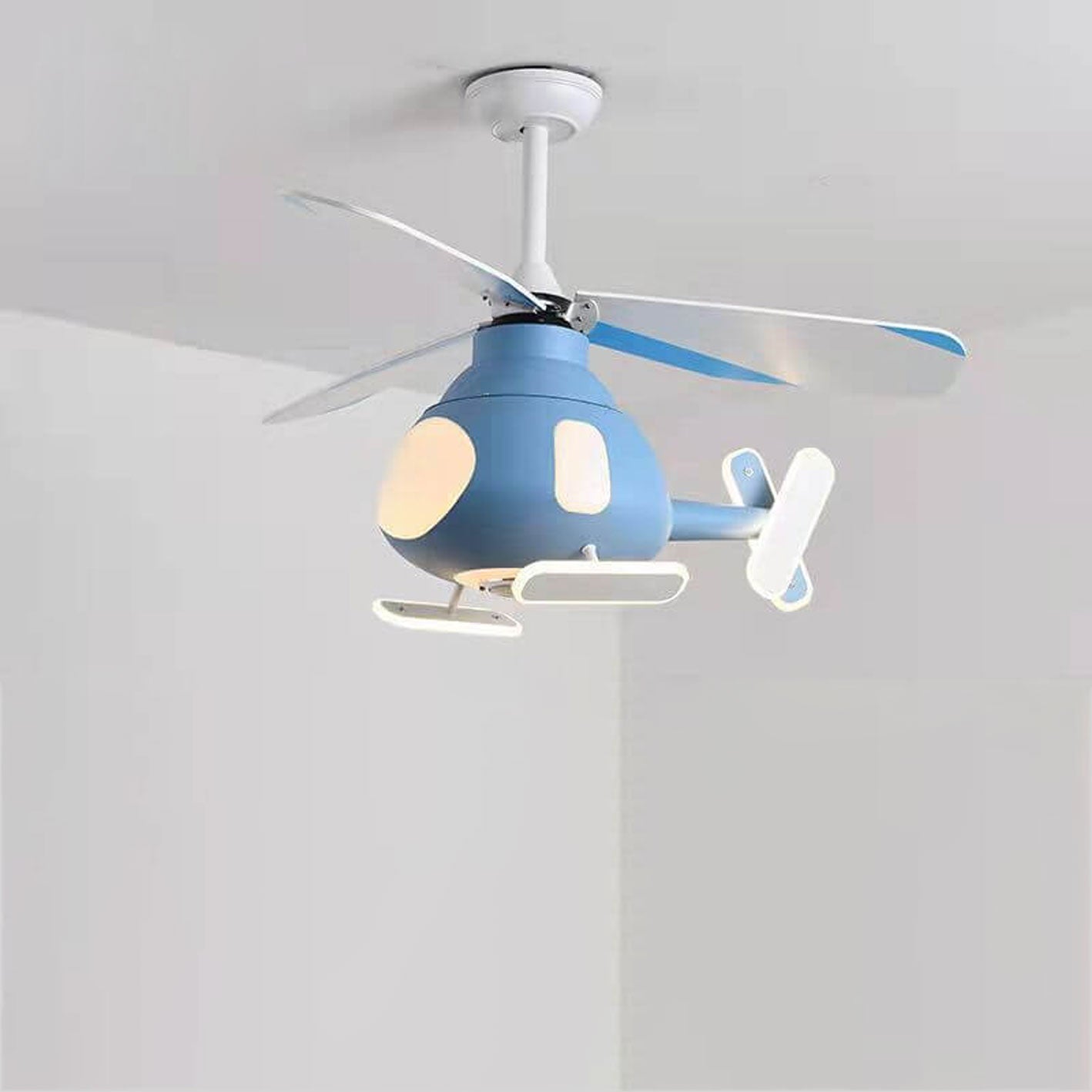 Cartoon Aircraft LED Ceiling Fan Light