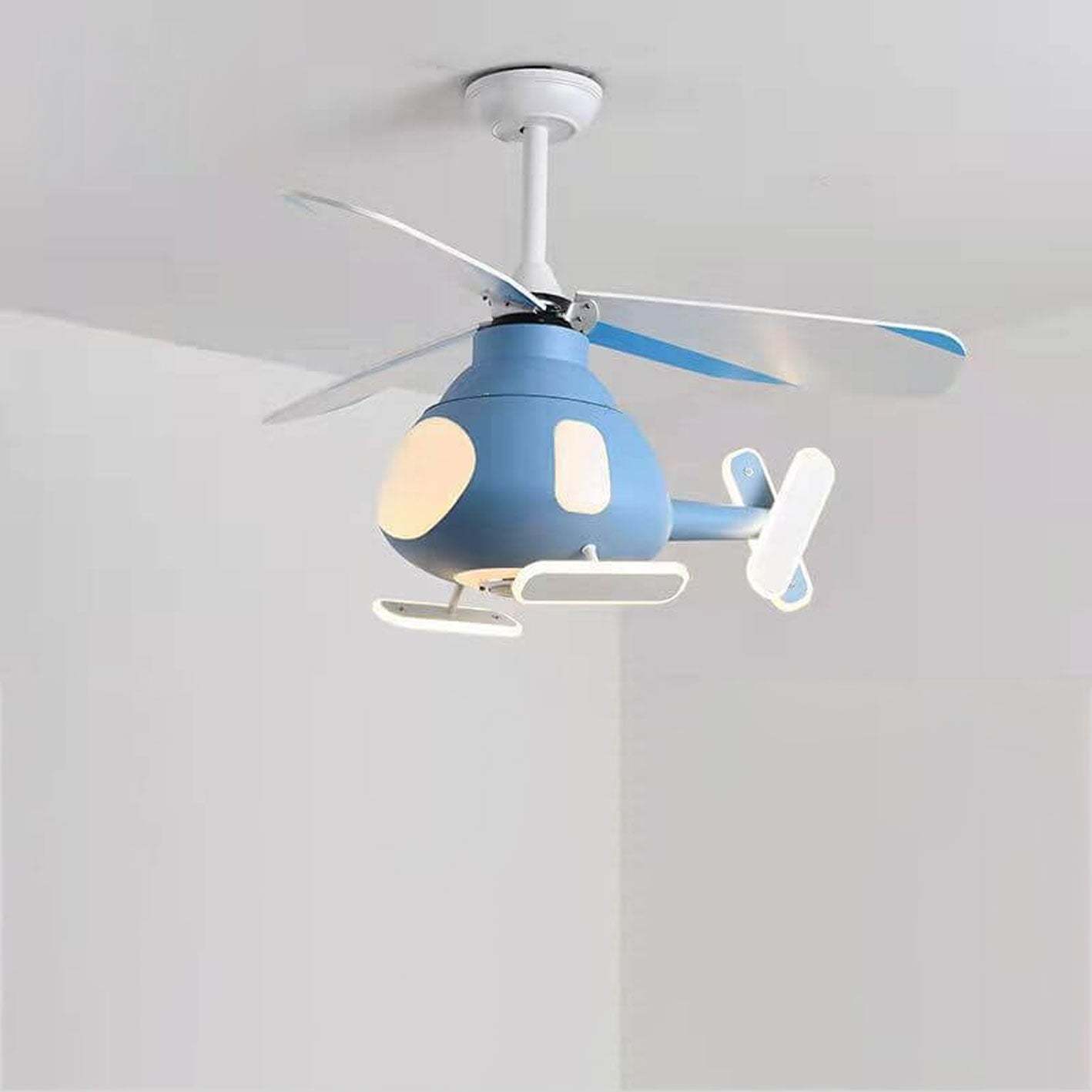 Cartoon Aircraft LED Ceiling Fan Light