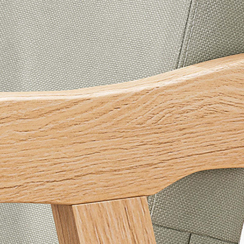 Nordic Wood Fabric Armchair