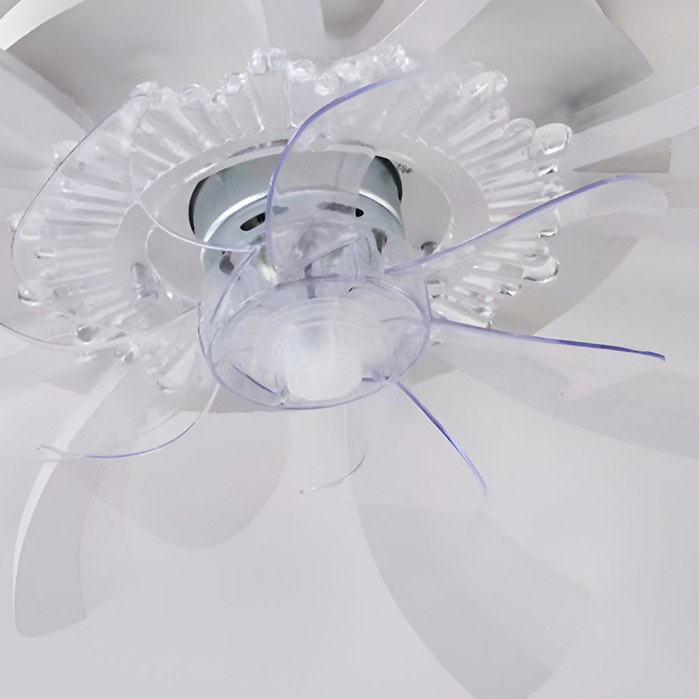 Black modern 3-step flower ceiling fans