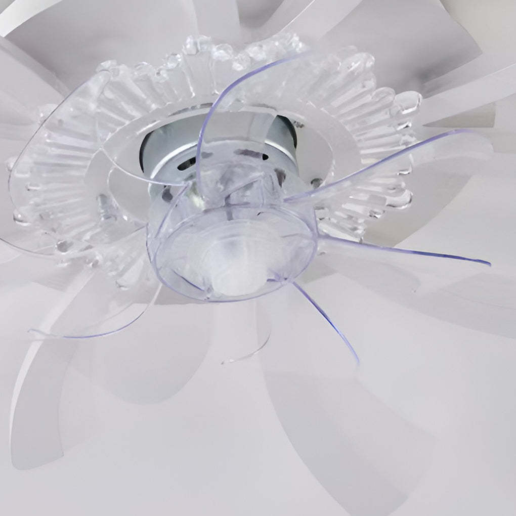 Black modern 3-step flower ceiling fans