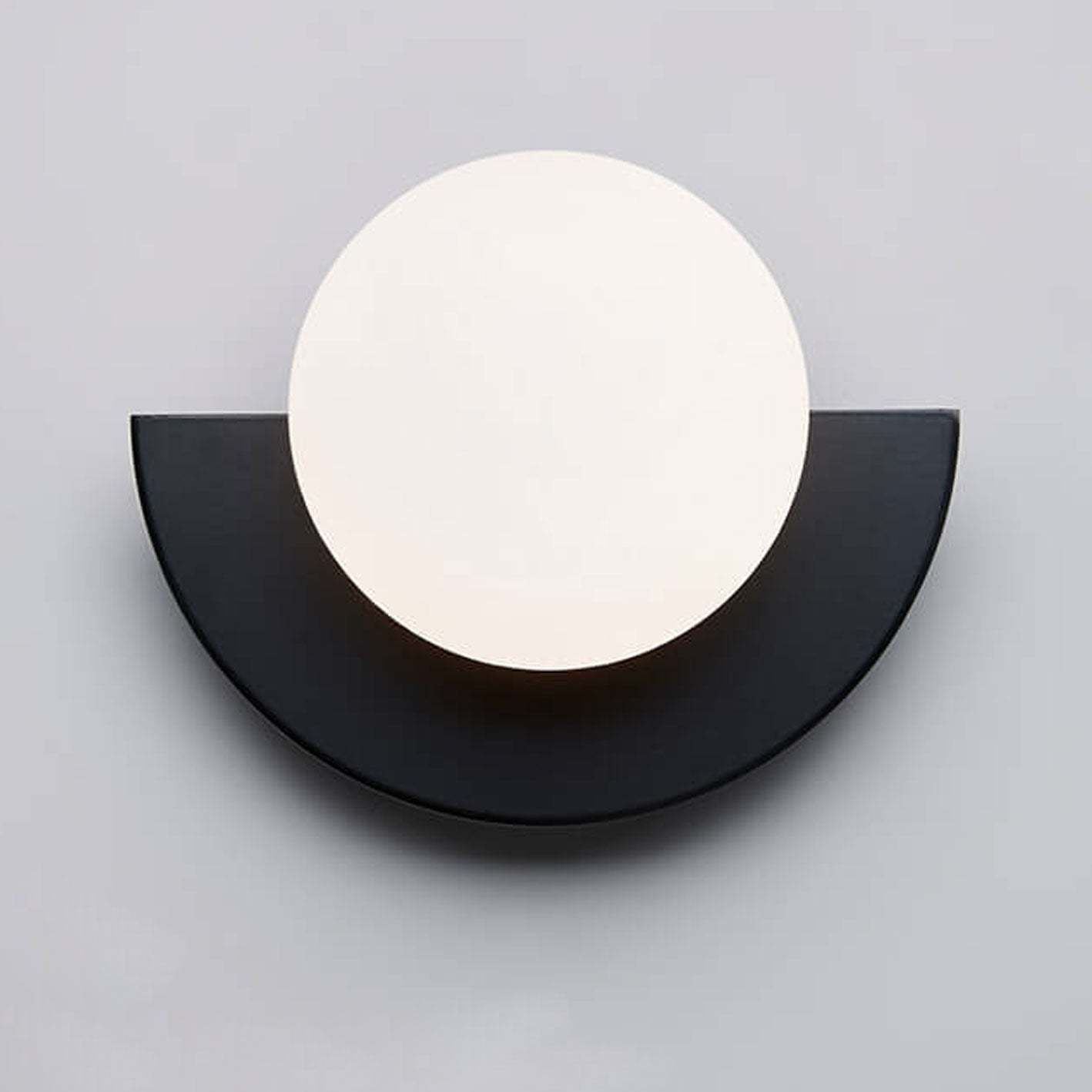 Minimalist Glass Spherical Colorful Semicircle Wall Sconce