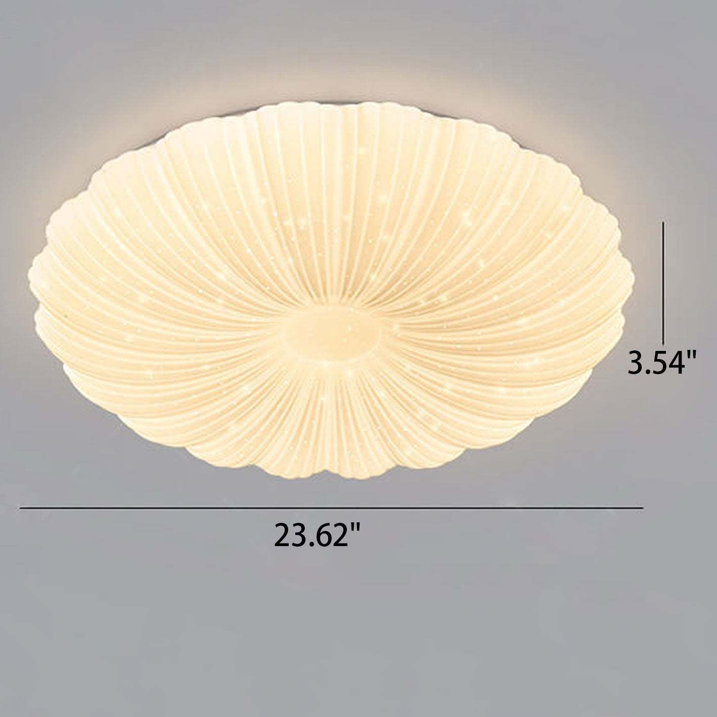 Minimalist Shell Acrylic Round LED Flush Mount Light