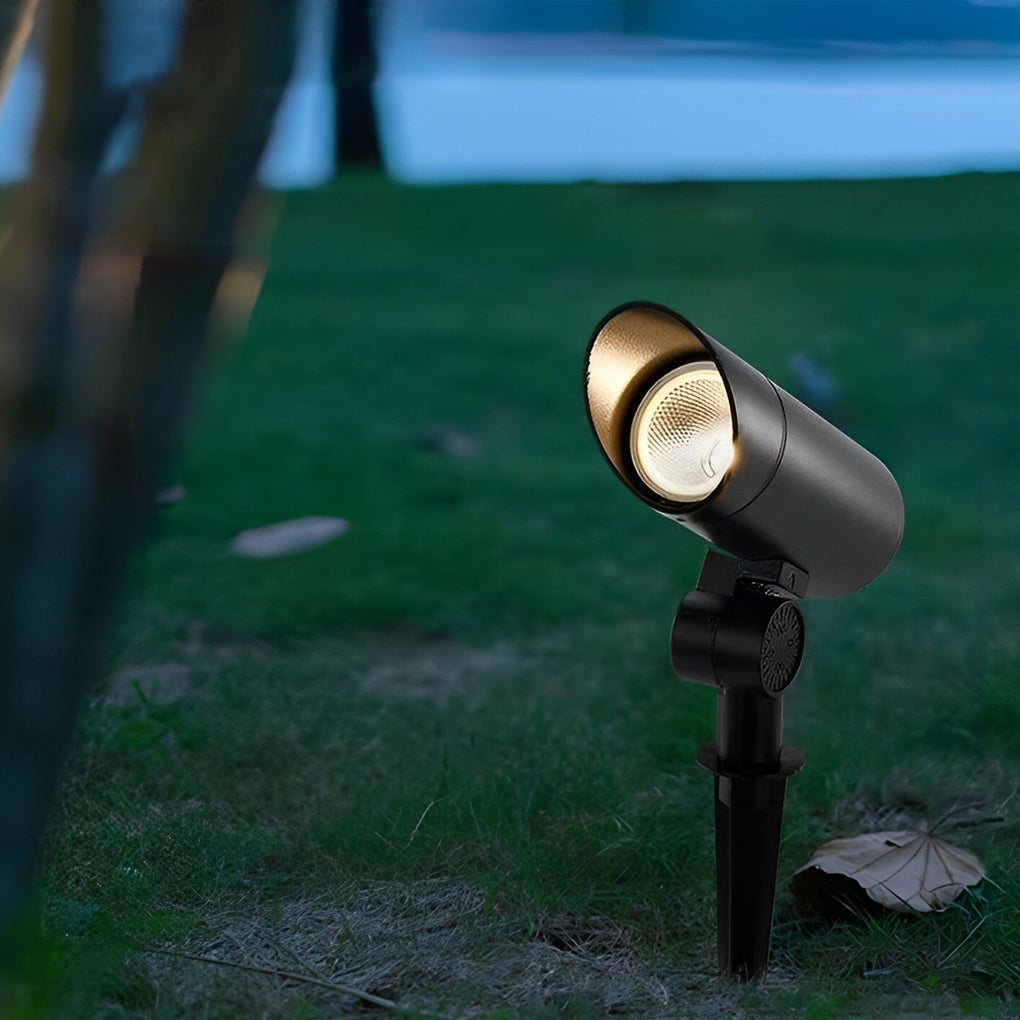 Waterproof Black Modern LED Spotlights Outdoor Spot Lights Lawn Lamp-Lighom