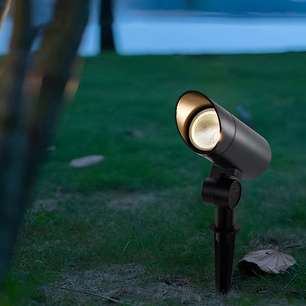 Waterproof Black Modern LED Spotlights Outdoor Spot Lights Lawn Lamp-Lighom