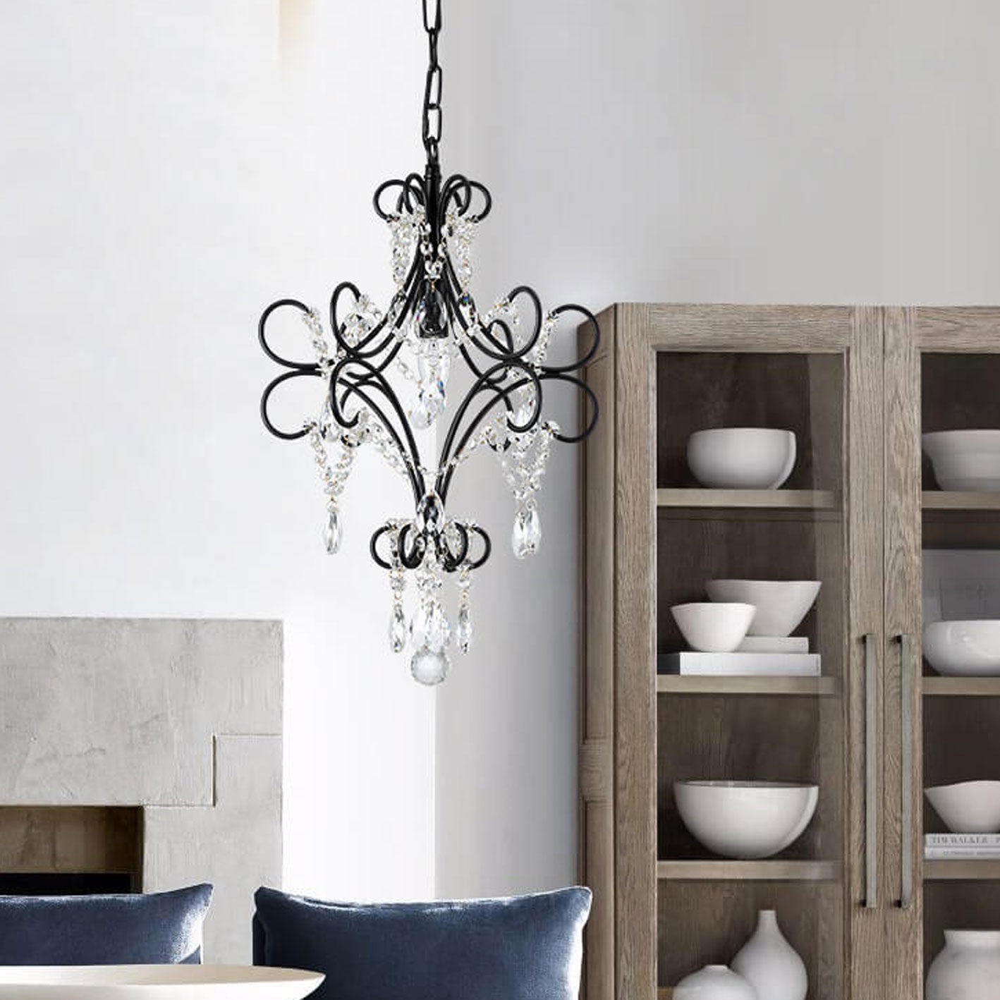 Vintage Luxe Crystal Candle Chandelier