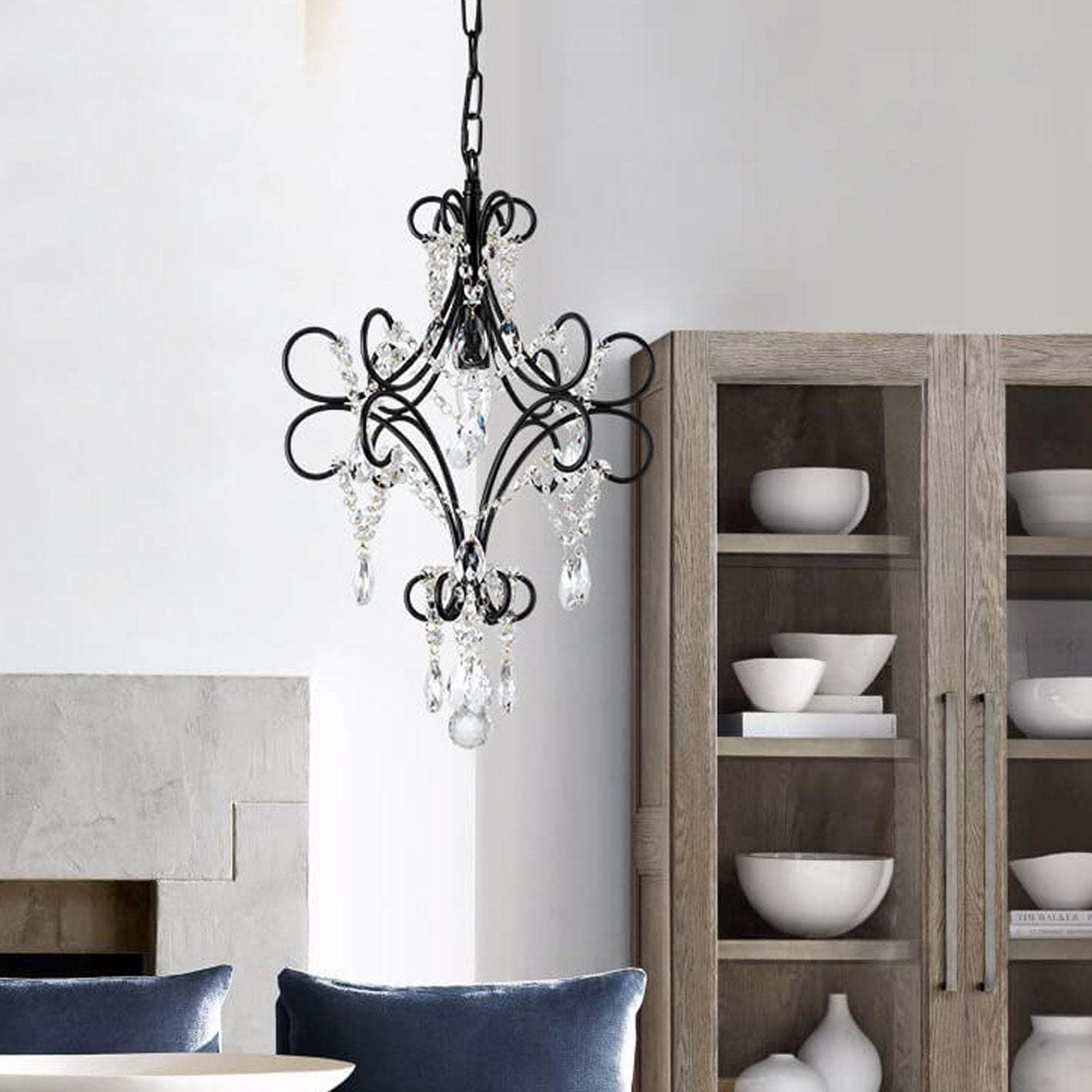 Vintage Luxe Crystal Candle Chandelier