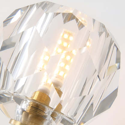 Ball-shaped LED Crystal Gold Postmodern Plug in Sconce Lighting Wall Lamp-Lighom