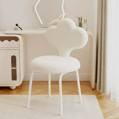 Contemporary Cloud Lambswool Swivel Vanity Stool