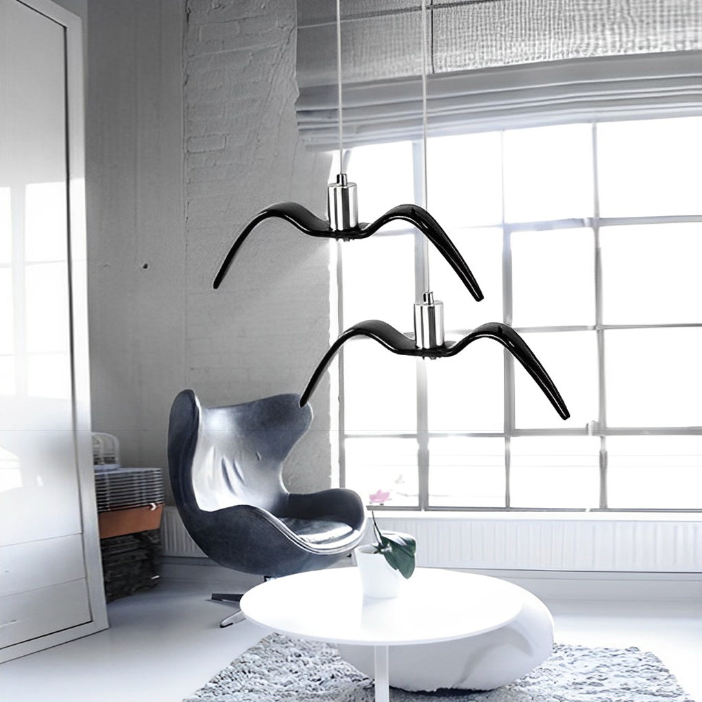 Ceramic Seagull LED Nordic Hanging Chandelier