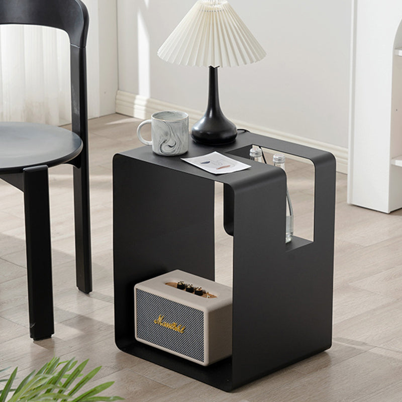 Minimalist Rectangular Cubic Iron End Table