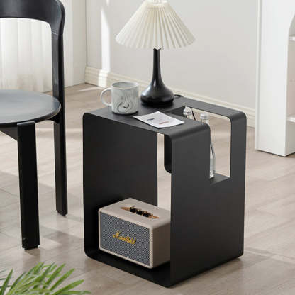 Minimalist Rectangular Cubic Iron End Table