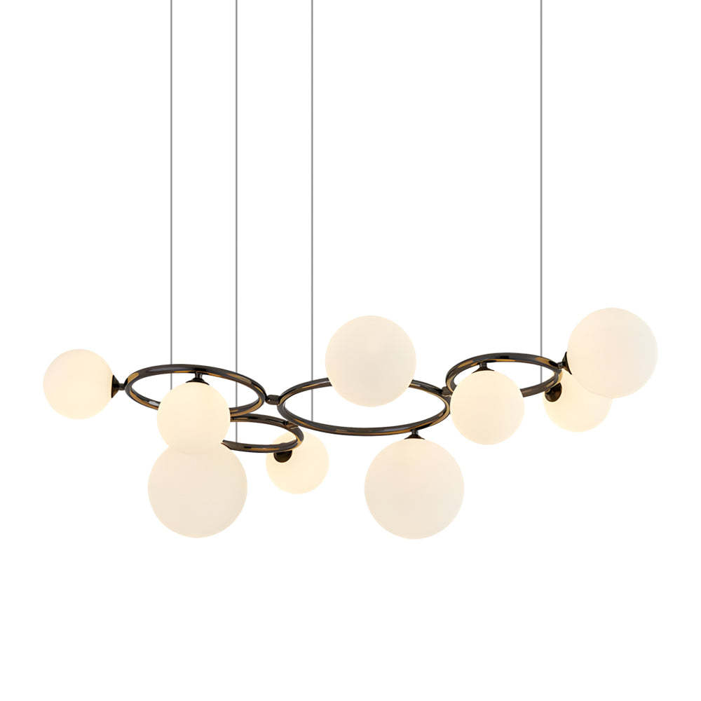 5/7/9-Light Glass Ball Circular Contemporary Chandelier