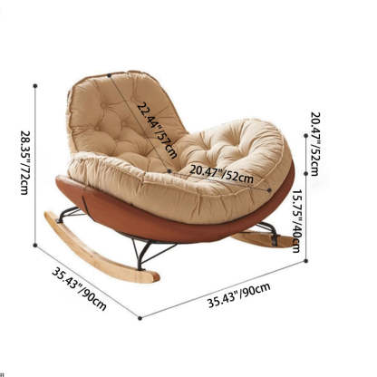 Nordic Tufted Velvet Rocking Chair