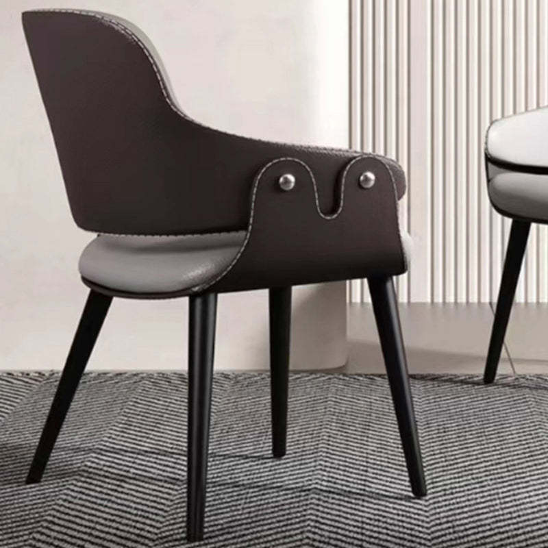 Minimalist Wood Leather Armchair