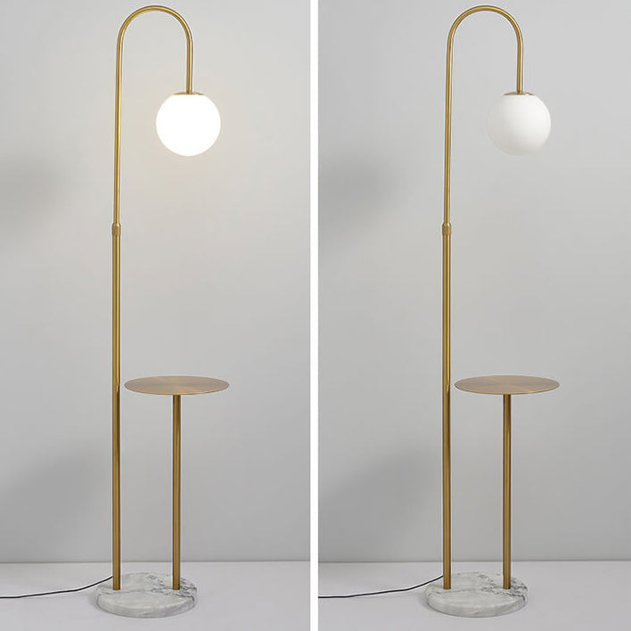 Industrial Iron Shelf Floor Lamp