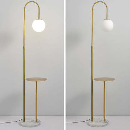 Industrial Iron Shelf Floor Lamp