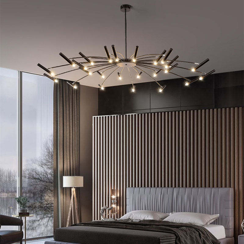 Scandinavian Radioactive Iron Aluminum Chandelier