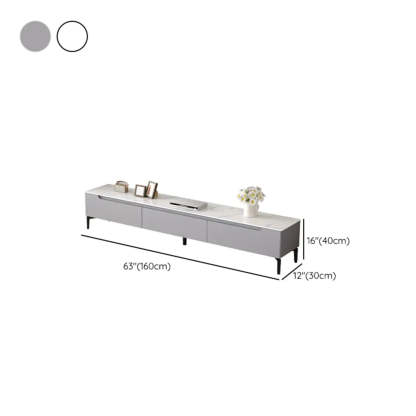 Contemporary Light Gray Stone TV Stand