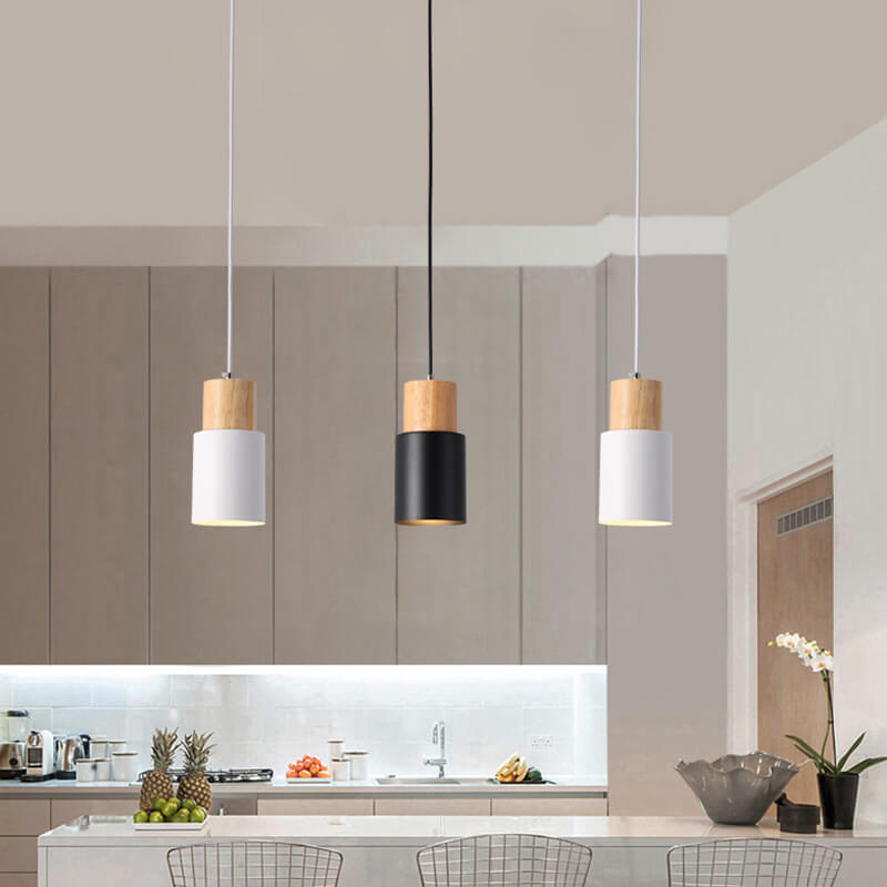 Nordic Macaron Aluminum Cylinder LED Pendant