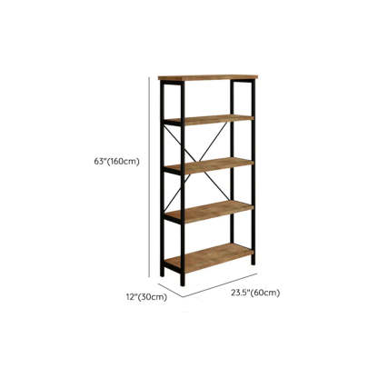 Sepia Casual Alloy 5-Shelf Open Bookcase