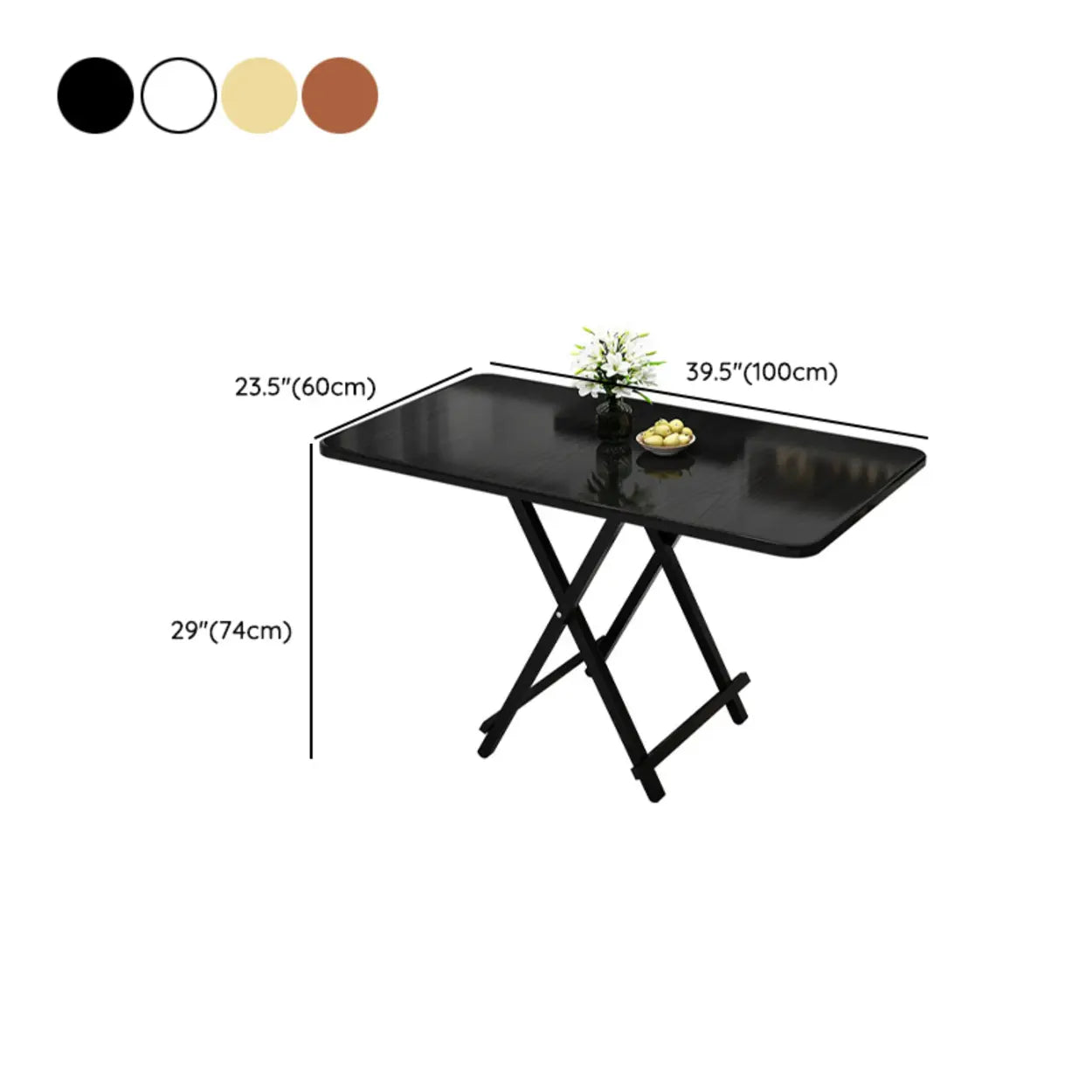 Contemporary Rectangular Folding Dining Table
