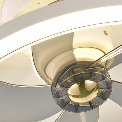 Minimalist Ring Shade Mount Ceiling Fan Light